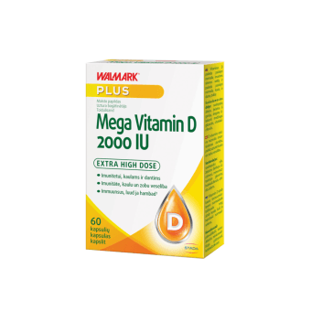 WALMARK MEGA VITAMIN D (vitaminas D), 2000 IU, 60 kapsulių