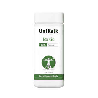 UNIKALK kalcio maisto papildas BASIC, 180 tablečių