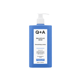 Q+A odą glotninantis kūno losjonas su salicilo rūgštimi, 250 ml