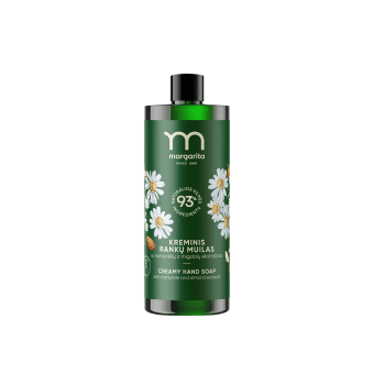 MARGARITA kreminis rankų muilas su migdolų ir ramunėlių ekstraktais, PAPILDYMAS, 400 ml