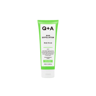 Q+A kūno šveitiklis su AHA rūgštimi, 250 ml