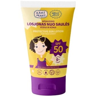 MARGARITA apsauginis losjonas nuo saulės vaikams ir kūdikiams KAKĖ MAKĖ ALLERGY CERTIFIED, SPF 50, bekvapis, 100 ml
