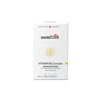 SWISSOVIT vitamino B kompleksas, 30 kapsulių