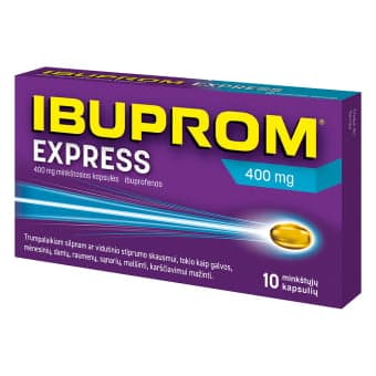 IBUPROM EXPRESS, 400 mg, minkštosios kapsulės, N10
