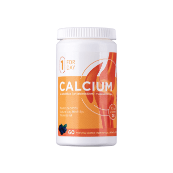 FORDAY CALCIUM, su saldikliais, 60 kramtomųjų tablečių