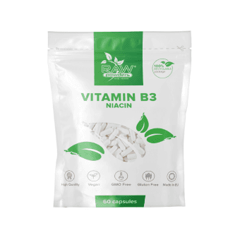 RAW POWDERS VITAMINAS B3 (NIACINAS), 60 kapsulių