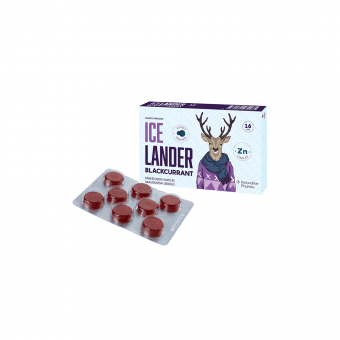 Icelander pastilės Blackcurrant, 16 pastilių