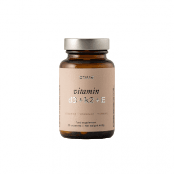 EQUA Vitaminas D3+K2+E, 30 kapsulių