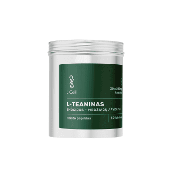 L CELL L-Teaninas, kapsulės 200 mg, 30 kapsulių