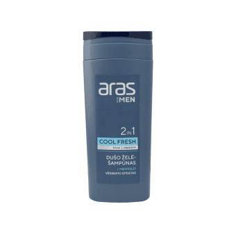 ARAS dušo želė-šampūnas su mentoliu 2 IN 1, 250 ml