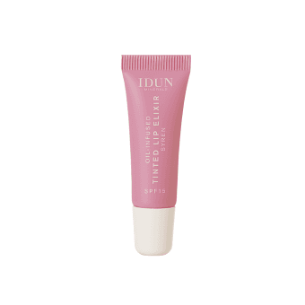 IDUN MINERALS atspalvį suteikiantis lūpų aliejus-eliksyras SYREN, pelenų rožės spalva, 8 ml