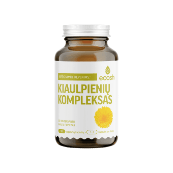 ECOSH Kiaulpienių kompleksas, ekstraktas ir milteliai, 90 kapsulių