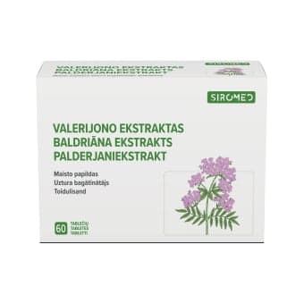 SIROMED valerijono ekstraktas, 60 tablečių