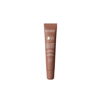 BABÉ apsauginis lūpų ir skruostų balzamas SPF50, MOCHA, 20 ml