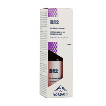 NORDAID purškiamas vitaminas B12, 800 µg, šaltmėtės skonio, 30 ml