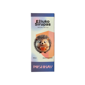 EŽIUKO SIRUPAS IMUNITETUI 3-7 metų vaikams, 200 ml