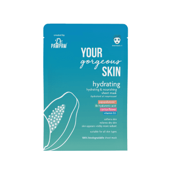 DR. PAWPAW drėkinanti lakštinė veido kaukė HYDRATING, 25 ml