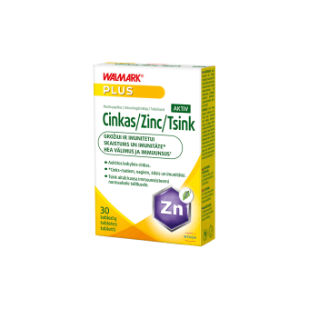 WALMARK CINKAS AKTIV, 15mg, 30 tablečių