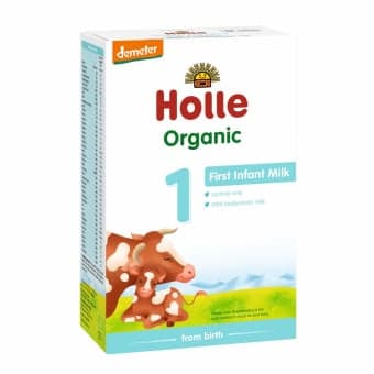 HOLLE ekologiškas pradinio maitinimo pieno mišinys kūdikiams Nr. 1, nuo gimimo, LT-EKO-001, 400 g