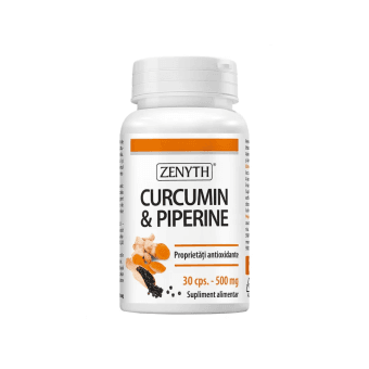 ZENYTH CURCUMIN & PIPERINE, 30 kapsulių