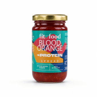 FitnFood raudonųjų apelsinų užtepėlė su baltymais be pridėtinio cukraus, 240 g