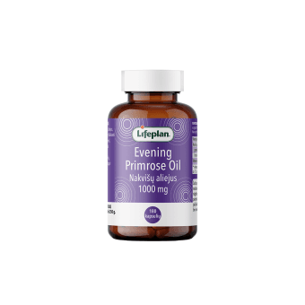 LIFEPLAN Evening Primrose Oil 1000 mg, 180 Kapsulės
