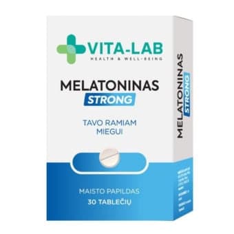 VITA-LAB melatoninas STRONG, nuo 18 m., 30 tablečių
