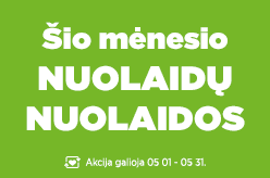 Šio mėnesio nuolaidų nuolaidos