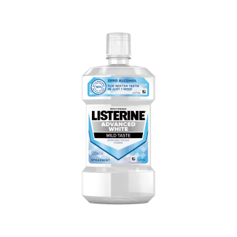 LISTERINE burnos skalavimo skystis ADVANCED WHITE MILD TASTE, nuo 12 m., 500 ml