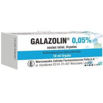 GALAZOLIN,  0,05 %, 10 ml, nosies lašai, tirpalas, N1
