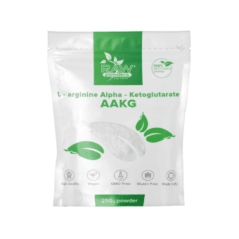 RAW POWDERS L-ARGININAS ALFA-KETOGLUTARATAS (AAKG), 250 g