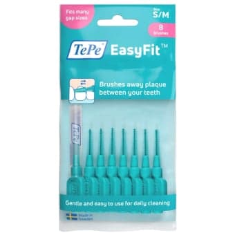 TEPE, tarpdančių šepetėliai EASYFIT, dydis S/M, 6 vnt.