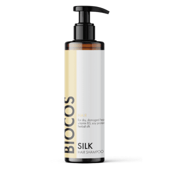 BIOCOS šampūnas sausiems, pažeistiems plaukams SILK, 250 ml