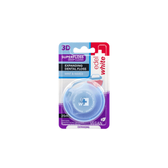 EDELWHITE tarpdančių juostelė SUPERFLOSS, mėtų skonio, 25 m