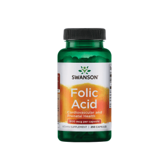 SWANSON FOLIO RŪGŠTIS 800 MCG, 250 kapsulių