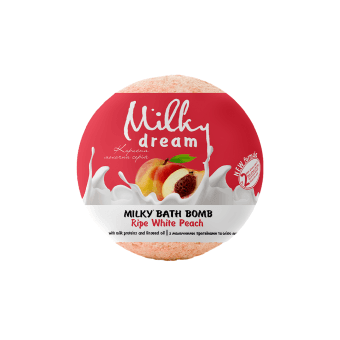 MILKY DREAM, Vonios burbulas Milky Baltas persikas, 100 g