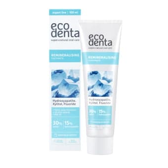 ECODENTA remineralizuojanti dantų pasta su ksilitoliu ir hidroksiapatitu, 100 ml