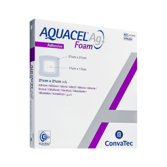 AQUACEL lipnus silikoninis tvarstis AG FOAM, 21 x 21 cm, 5 vnt.