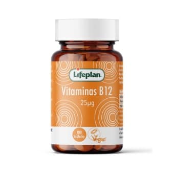 LIFEPLAN VITAMINAS B12 25 µg, 100 tablečių