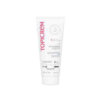 TOPICREM, drėkinamasis, apsauginis kūno losjonas SPF15, MELA, 200 ml
