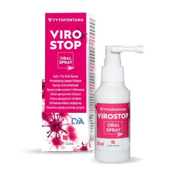 FYTOFONTANA VIROSTOP burnos purškalas, skirtas apsaugai nuo gripo ir kitų virusų, sukeliančių viršutinių kvėpavimo takų uždegimus, 30 ml