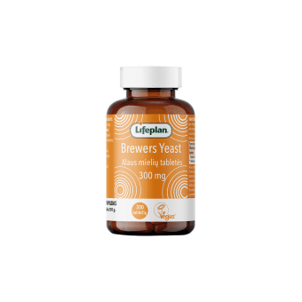LIFEPLAN Brewer's Yeast 300 mg, alaus mielių tabletės, 300 Tabletės