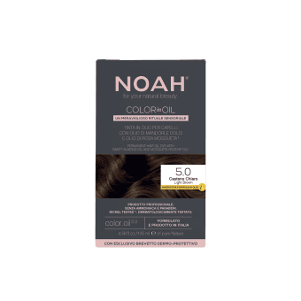 NOAH, aliejiniai plaukų dažai COLOR IN OIL 5.0 LIGHT BROWN, 135 ml