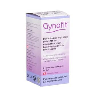 GYNOFIT pieno rūgšties vaginalinis gelis, 6 vnt., 5 ml