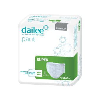 DAILEE PANT PREMIUM sauskelnės-kelnaitės SUPER L, 15 vnt.