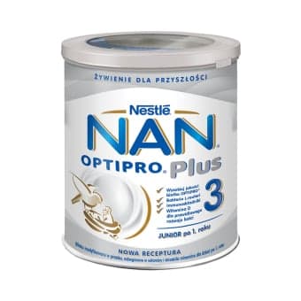 Pieno mišinys NAN OPTIPRO Plus 3, kūdikiams nuo 1 metų, 800 g, 800 g+specialus dozavimo šaukštelis