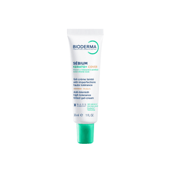 BIODERMA aukštos tolerancijos gelis-kremas su spalva Sébium Kerato+ cover, 30 ml