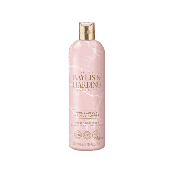 BAYLIS & HARDING kūno prausiklis ELEMENTS PINK BLOSSOM & LOTUS FLOWER, 500 ml