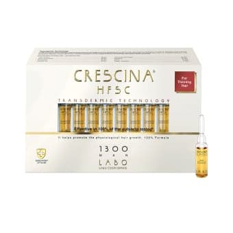 CRESCINA plaukų ataugimą skatinančios ampulės vyrams TRANSDERMIC RE-GROWTH HFSC 1300, 20 ampulių