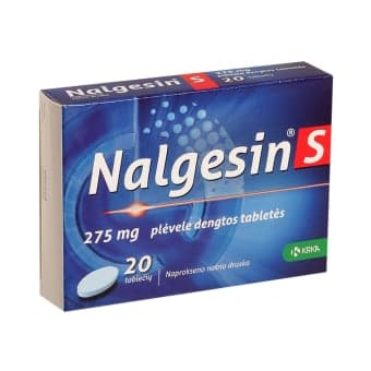NALGESIN S, 275mg, plėvele dengtos tabletės, N20